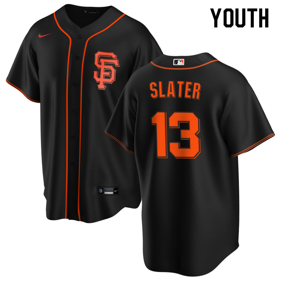 Nike Youth #13 Austin Slater San Francisco Giants Baseball Jerseys Sale-Black